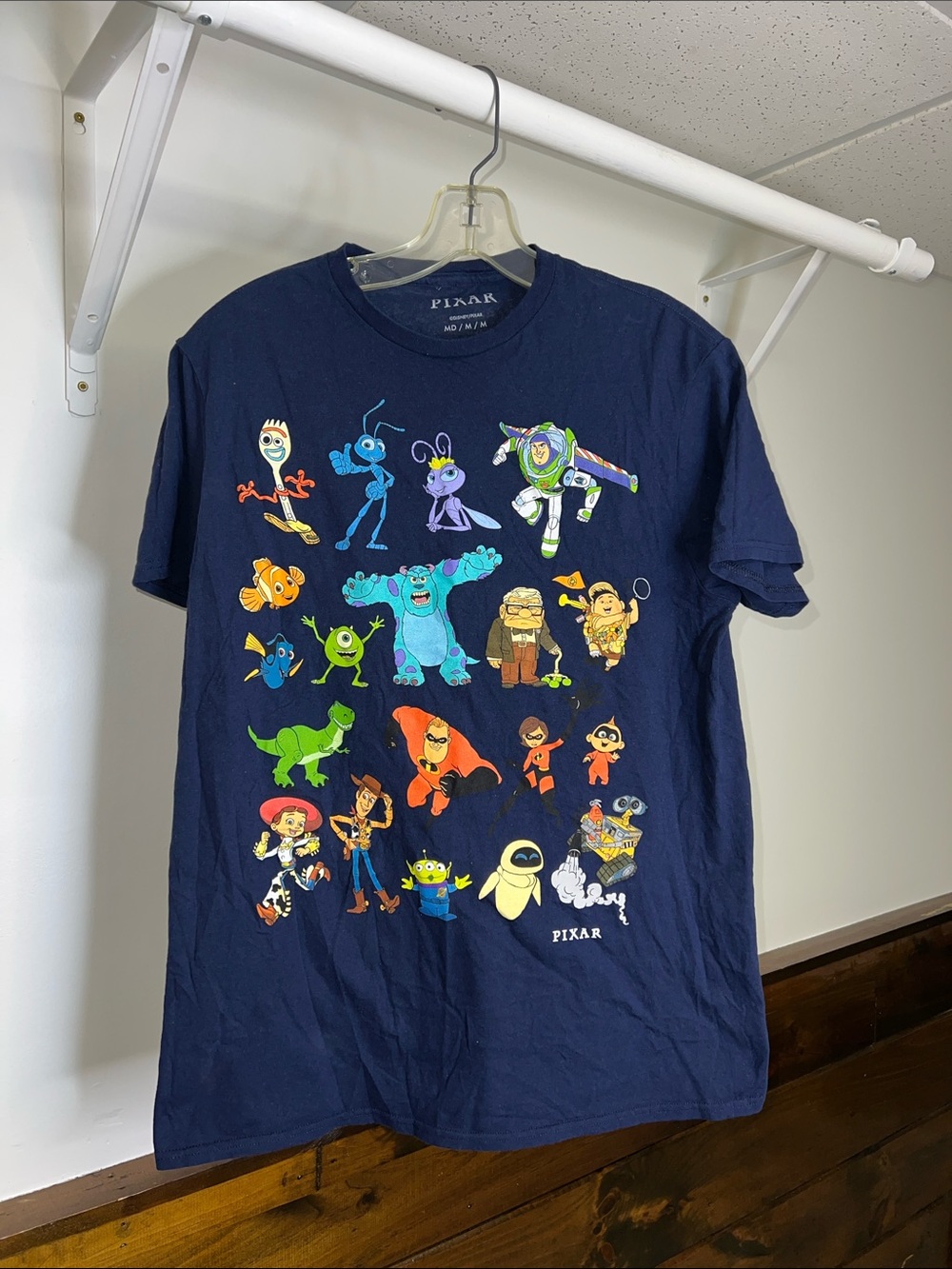 Disney Pixar Navy Blue Character T-Shirt- M